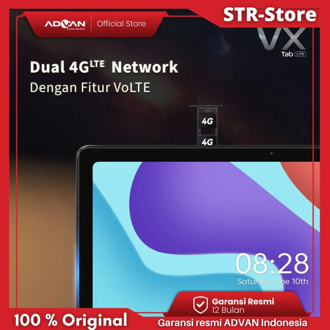 ADVAN TAB VX LITE 6/128 GB GARANSI RESMI TAB MURAH BAGUS TAB 10 INCH