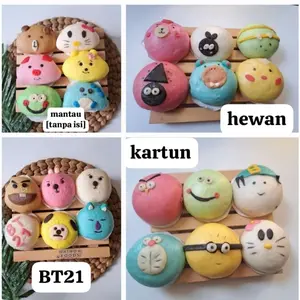 Bakpao carakter lucu isian coklat 1pak isi 6bj