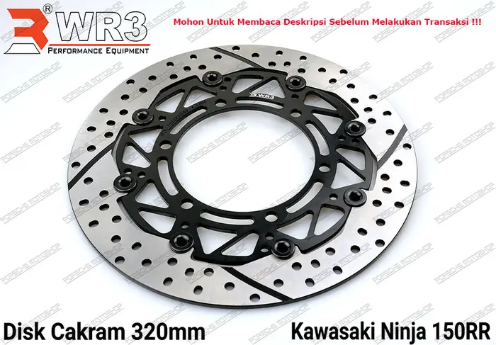 Gambar Disk Brake Cakram Piringan Depan WR3 Ninja 150RR Disc 300 / 320 dari Porsche Motoshop Kota Administrasi Jakarta Barat 3 Tokopedia