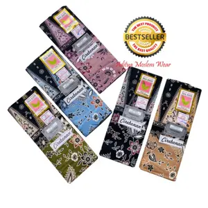 Sarung Batik Wanita Dua Daun Ibu Melahirkan Perempuan Santri Katun Halus Lembut Tebal Siap Pakai