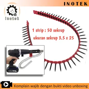 Refill isi ulang rantai strip automatic screw gun tembakan sekrup