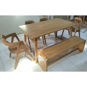 meja makan jati dan banch