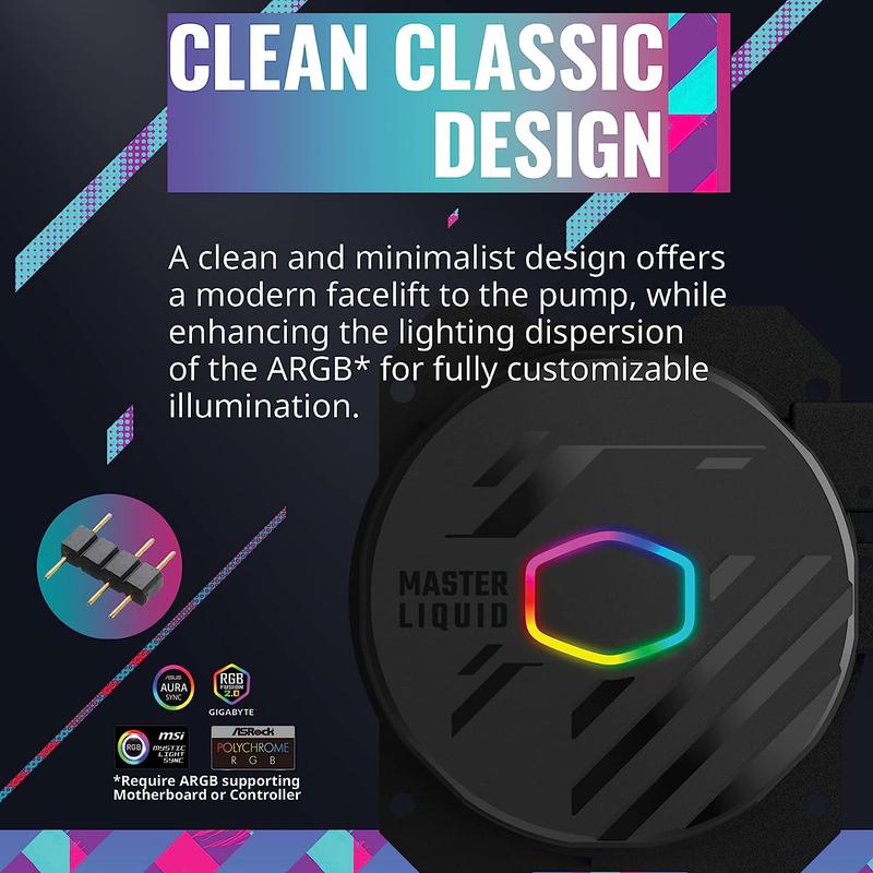 COOLER MASTER MASTERLIQUID 240L CORE ARGB | ML240L CORE LIQUID COOLER 2