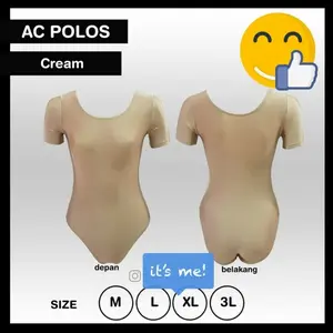 Busana Khushi - Baju Manset - AC Polos Lycra Cream Size 3L