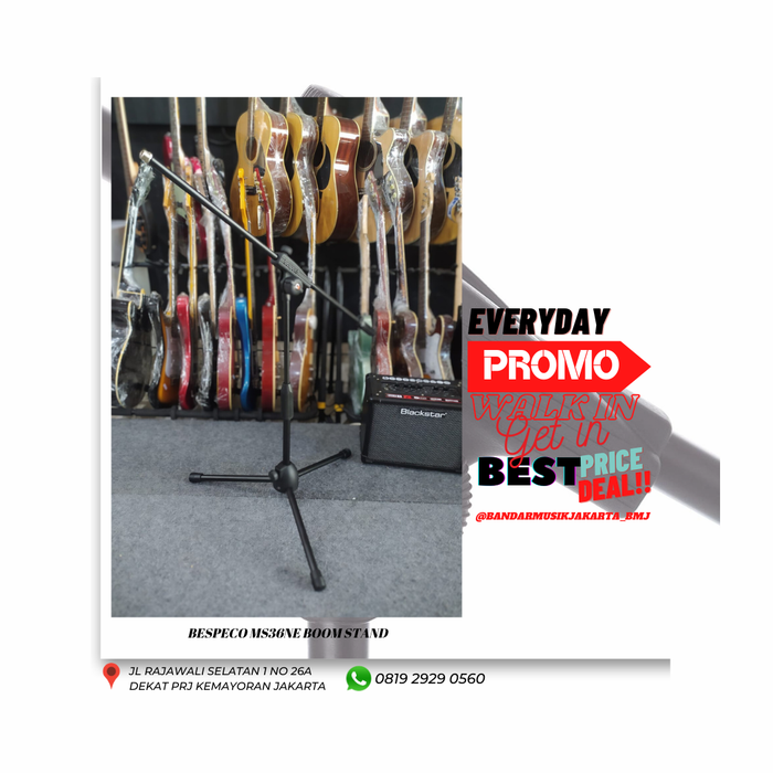 Gambar BESPECO MICROPHONE STAND SMALL MS36NE BMJ dari Bandar Musik Jakarta BMJ Kota Administrasi Jakarta Pusat Tokopedia