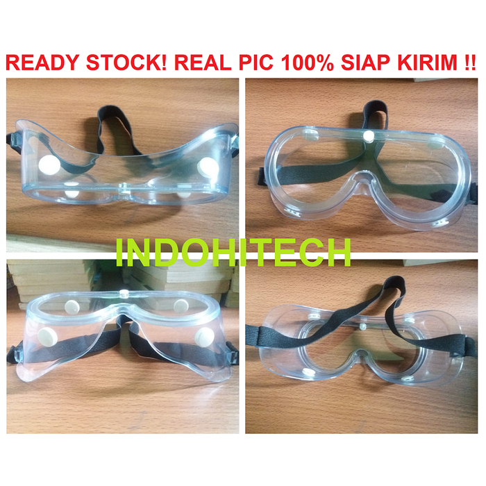 Gambar Kacamata Pelindung Splash Safety Google Clear Anti-Fog dari INDOHITECH BEKASI Kab. Bekasi Tokopedia