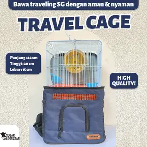 Tas Kandang Hamster Travel Cage Tas Hewan + Kandang Kecil SG
