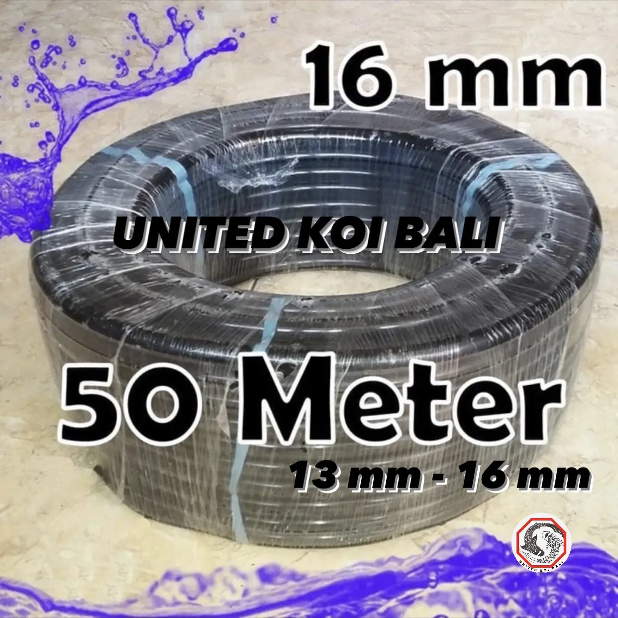 SELANG PE HITAM 13x16 mm per METER DRIP PRESURE POLY HIDROPONIK IH038