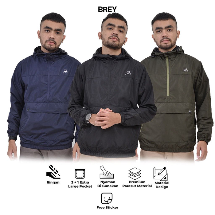 Jual BREY Jaket Pria Cagoule Parasut Maze Jacket - Navy, M - Kota ...