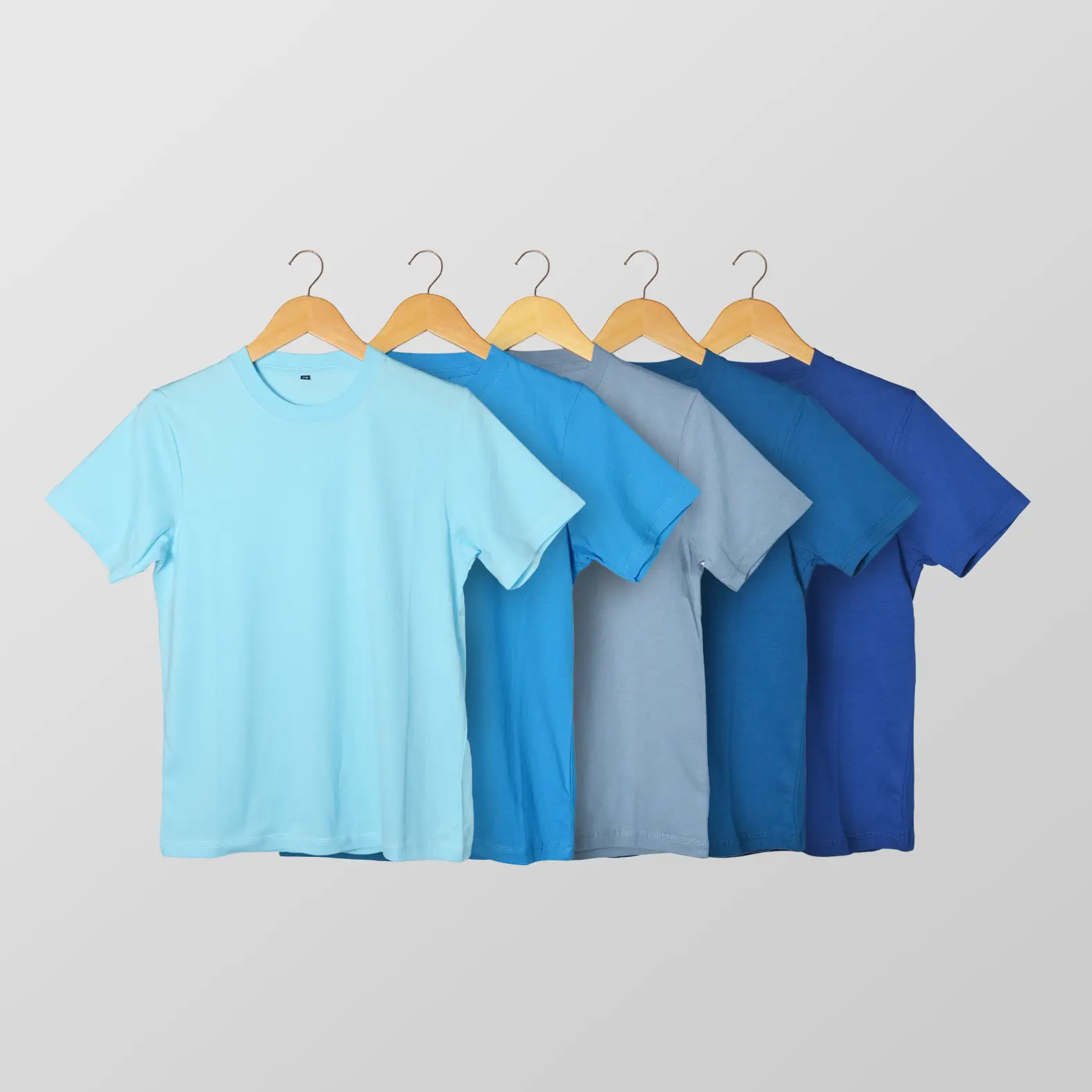 Kaos Polos Cotton Combed 30S Lengan Pendek Dewasa -Blue Ver- Biru Distro Reguler Fit Unisex Standar Nyaman