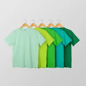 Kaos Polos Cotton Combed 30S Lengan Pendek Dewasa -Green Ver- Distro Fit Hijau Nyaman Unisex