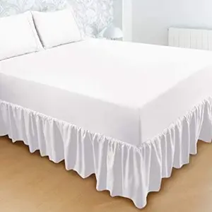Bed Skirt Katun - Penutup Dipan / Ranjang Bawah Custom