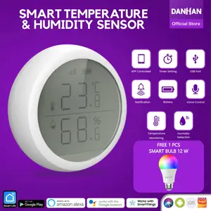 Danhan Smart Temperature & Humidity Sensor Suhu Kelembapan Udara Wifi