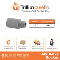 Gambar Fitting Pipa uPVC Trilliunpureflo AW Valve Socket 1/2" Inch dari Trilliun Kab. Pasuruan 2 Tokopedia