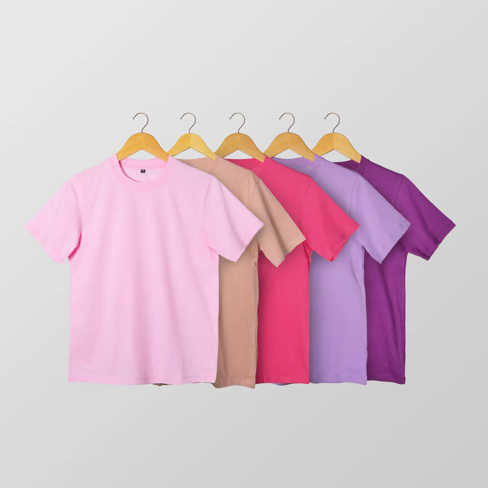 Kaos Polos Cotton Combed 30S Lengan Pendek Dewasa -Pink & Purple Ver- Distro Reguler Fit Standar Unisex Nyaman