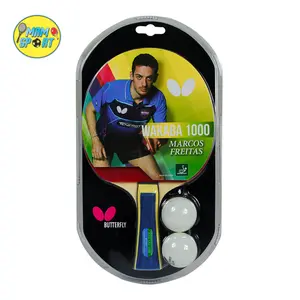 Bet Pingpong Tenis Meja BUTTERFLY WAKABA 1000 Plus Bola Original