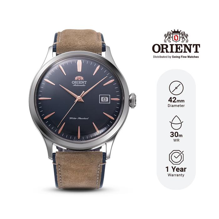 Gambar Orient Bambino RA-AC0P02L Jam Tangan Pria Automatic Blue Dial Leather Strap Original dari Swing Fine Watches Kota Administrasi Jakarta Barat Tokopedia