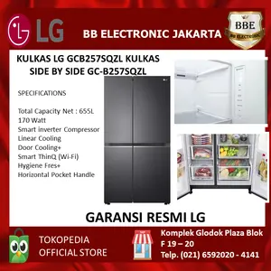 KULKAS LG GCB257SQZL SIDE BY SIDE GC-B257SQZL Smart Inverter