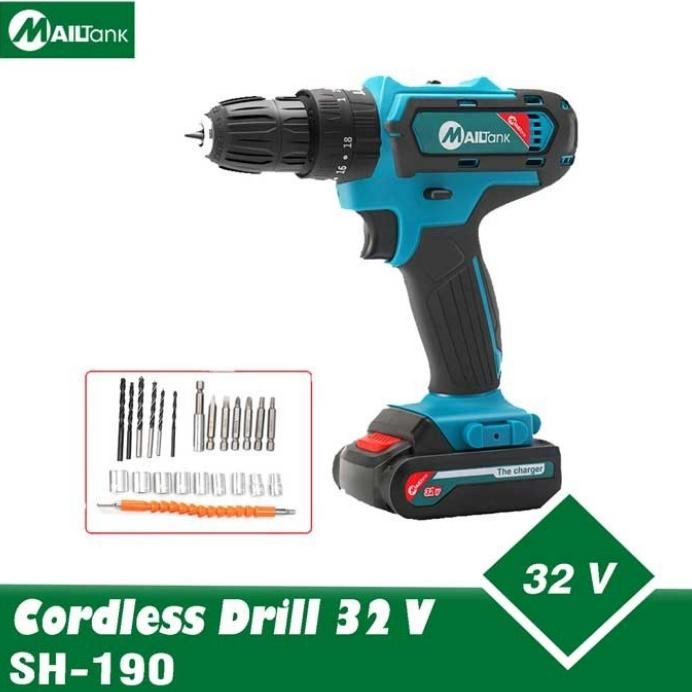 Bor Batre #Mailtank Mesin Bor 32V Cordless Drill Bor Baterai 0