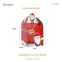 Gambar FREE Hangtag Kardus Box  Natal 14 x 14 x 15cm Dus Kue Kering Isi 2 Toples Bulat 500gr - Tokodus Bandung dari Tokodus TKI Kab. Bandung 2 Tokopedia