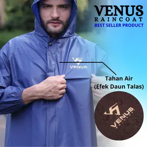 Jas Hujan Pria dan Wanita Tebal Anti Rembes Bahan Parasut PVC 0,25