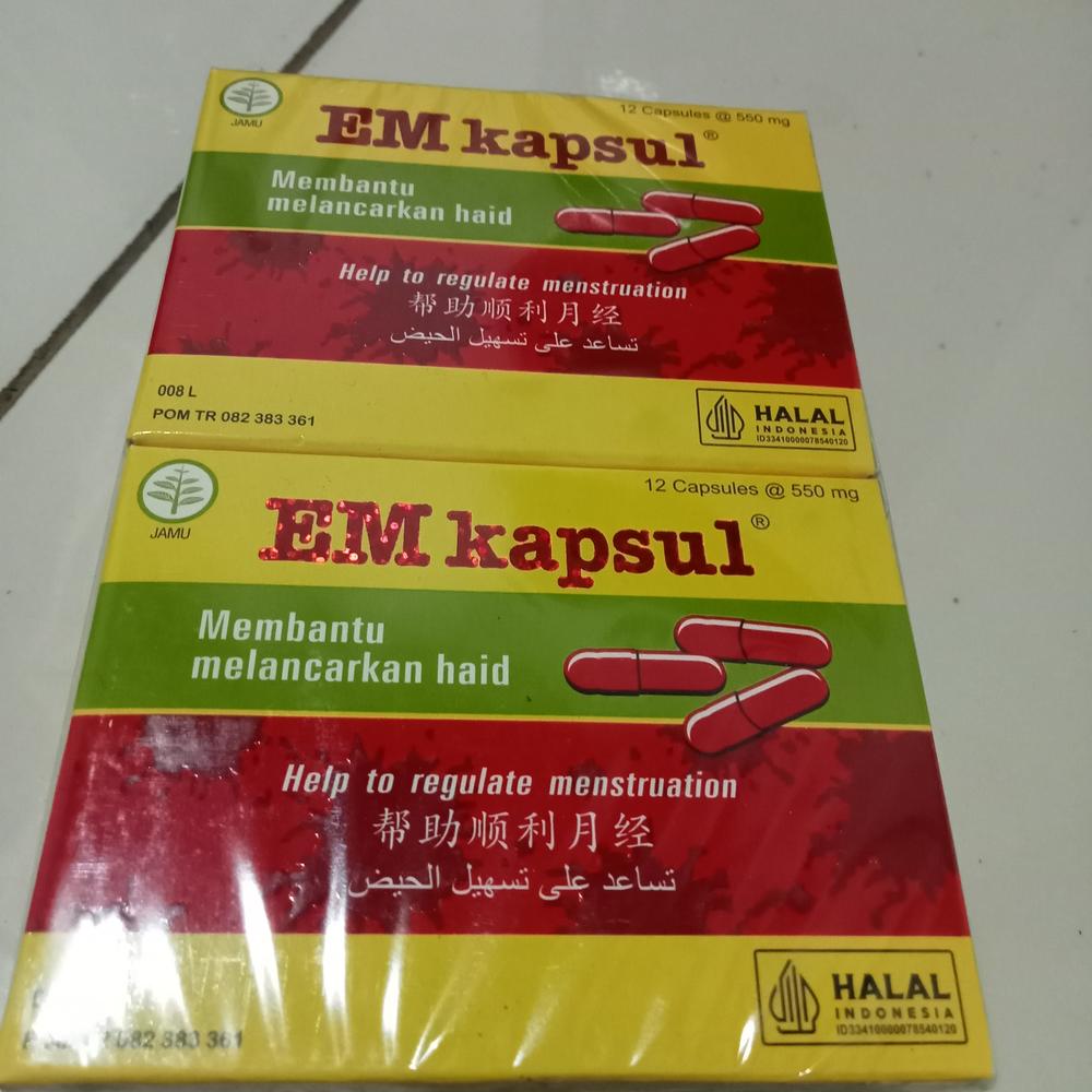 EM kapsul, membantu melancarkan haid, pelancar haid, meredakan nyeri h