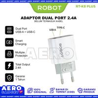 Gambar ROBOT Adaptor Charger Dual USB-A USB-C RT-K8 Plus Quick Charging 12W dari DEFCON Official Kota Administrasi Jakarta Utara 1 Tokopedia