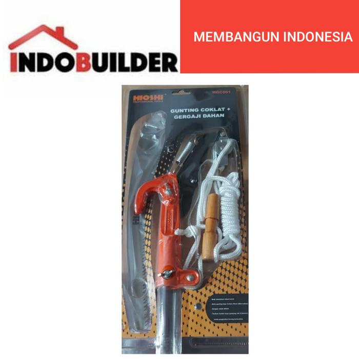 Gambar HIOSHI GUNTING DAHAN GERGAJI UNTUK POHON TINGGI / GUNTING TARIK BUAH dari Indo Builder Kab. Tangerang Tokopedia