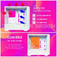 Gambar Cube Gaming LAUREN - Tempered Glass ATX Gaming Case - Black Edition  dari Duta Mandiri Infokom Kota Administrasi Jakarta Pusat 4 Tokopedia