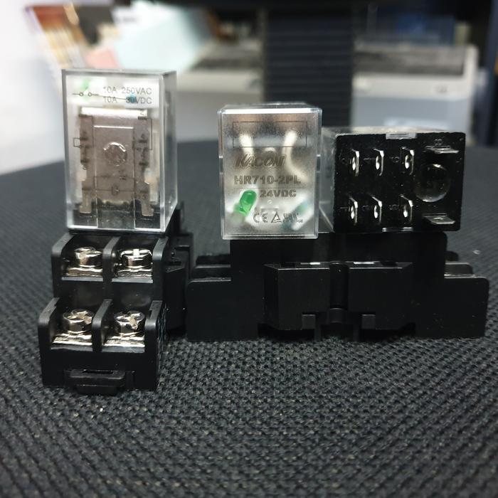 Gambar KACON Relay HR710-2PL coil 24VDC with Soket dari ATOSYS Kota Surabaya Tokopedia