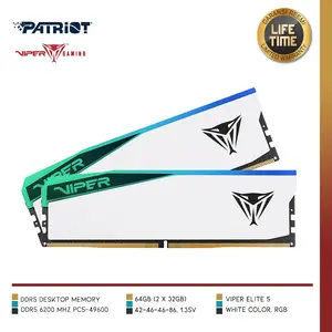 PATRIOT PVER564G62C42KW | VIPER ELITE 5 RGB 64GB (2X32GB) DDR5 6200MHz