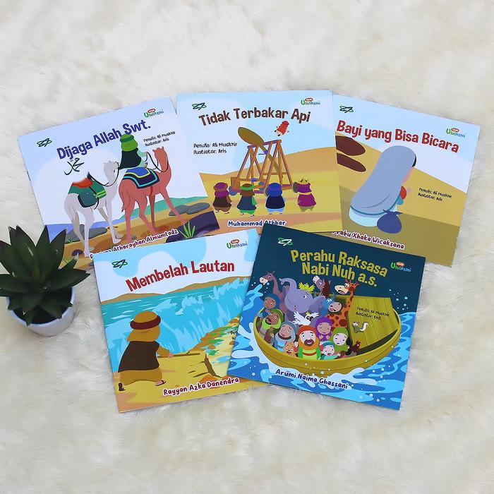 Gambar Buku Cerita Anak Islami - Paket 5 Buku Bergambar Kisah Ulul Azmi - Custom Nama dari Syaamil Quran_NEW Kota Bandung Tokopedia