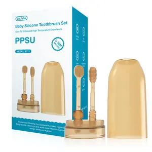 Dr.isla 2in1 SILICONE TOOTHBRUSH TONGUE CLEANER SIKAT GIGI LIDAH BAYI BY11