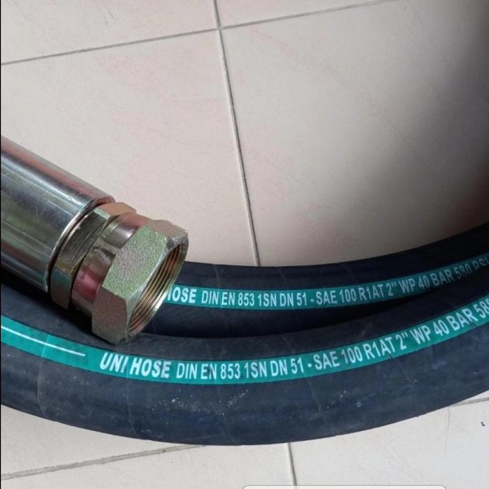 Gambar Hydraulic Hose 2" Inch R1 40 Bar Unihose Pj. 400mm C/w Male NPT dari Aneka Hydraulic & Pneumatic Kota Administrasi Jakarta Barat Tokopedia