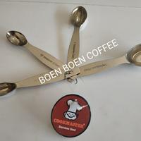 Gambar Measuring Spoon / Sendok Takar Stainless Steel isi 4 bh beda ukuran dari boenboencoffee Kab. Bandung 1 Tokopedia