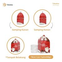 Gambar FREE Hangtag Kardus Box  Natal 14 x 14 x 15cm Dus Kue Kering Isi 2 Toples Bulat 500gr - Tokodus Bandung dari Tokodus TKI Kab. Bandung 3 Tokopedia