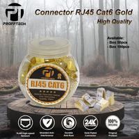 Gambar Rj 45, Konektor cat6 (ProffTech). Premium Quality. (BESI EMAS)- 100PCS - 50PCS dari ProffTech Indonesia Kota Administrasi Jakarta Pusat 1 Tokopedia