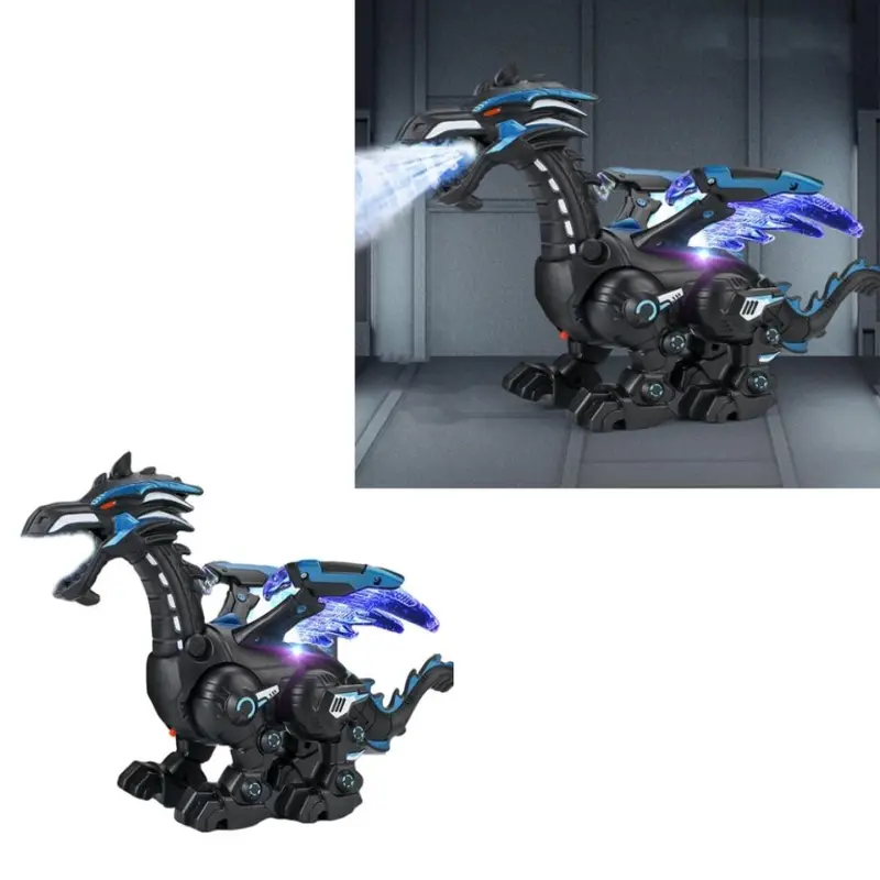 Mainan Anak Robot Mechanical Dinosaurus Berjalan + Asap + Music &Flash 4