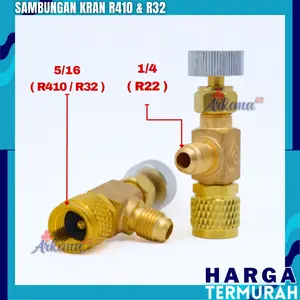SAMBUANGAN KRAN R410 & R32 | ADAPTER CONNEKTOR KQF-341A | CANTAP VALVE