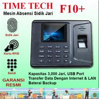 Gambar Time Tech F10+ Mesin Absensi Sidik Jari Fingerprint dengan UPS Baterai & Koneksi TCP/IP USB Flash Disk Garansi 1 Tahun dari Taruna Jaya International Kota Administrasi Jakarta Utara 1 Tokopedia