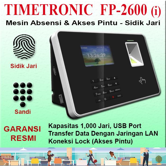 Gambar TIMETRONIC 2600(i) Absensi Akses SidikJari Fingerprint, Official Store dari Taruna Jaya International Kota Administrasi Jakarta Utara Tokopedia