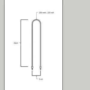 elemen heater air U type 600watt ,po ibu oktarina