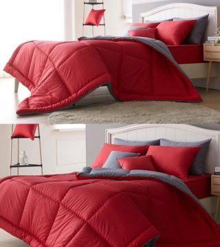 Gambar Marvelo Bed Cover Set Merah Maroon King size 180cm Katun Silikon dari Marvelo Bedding Kab. Sleman Tokopedia