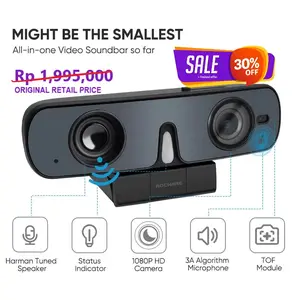 Rocware RC08 Mini Video Bar (ZOOM, Google Meet, Cisco Webex, Skype)