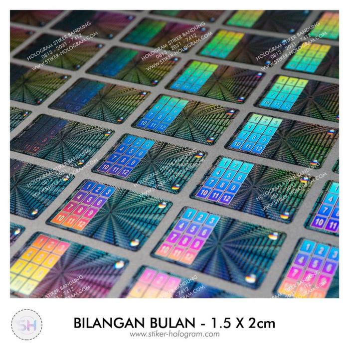 Gambar stiker segel hologram bilangan bulan per lembar dari nusa hologram Kota Cimahi Tokopedia