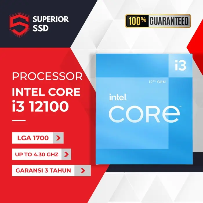 Processor Intel Core i3 12100 Raptor Lake - Socket LGA 1700 Box