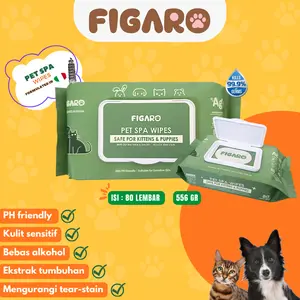 FIGARO PET SPA WIPES Keto Collagen Stain Remover 80 sheets