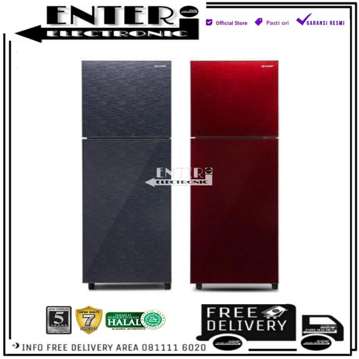 Gambar SHARP SJ326XG MS MR - LEMARI ES 2 PINTU 256L 237L SHARP SJ 326XG MR MS dari Enter Electronic Kota Tangerang Selatan Tokopedia