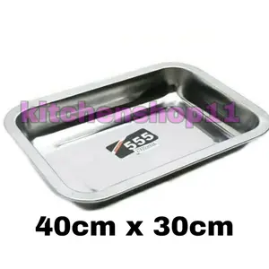 Nampan stainless 555 ukuran 40 x 30 cm