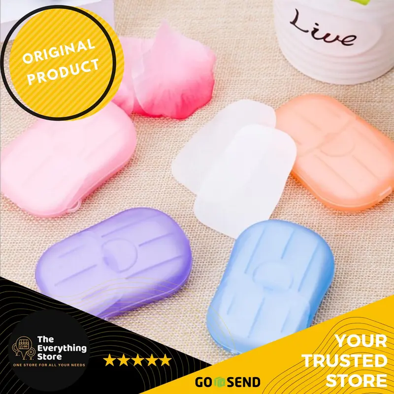 Isoap (100pcs / 100 Lembar) | Portable Sabun Travel Kertas Cuci Tangan 0